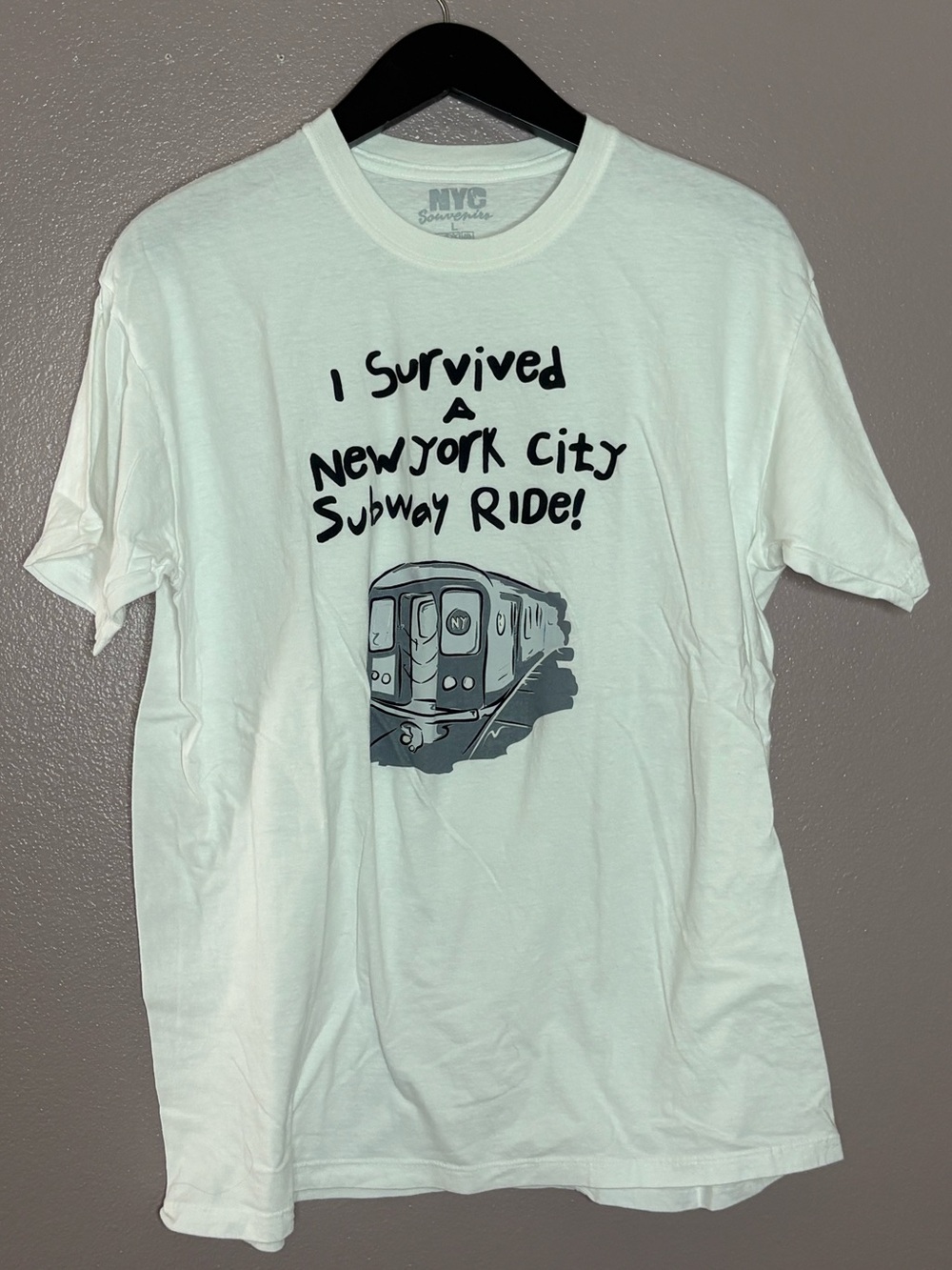 NYC Subway Ride Graphic Tee - White